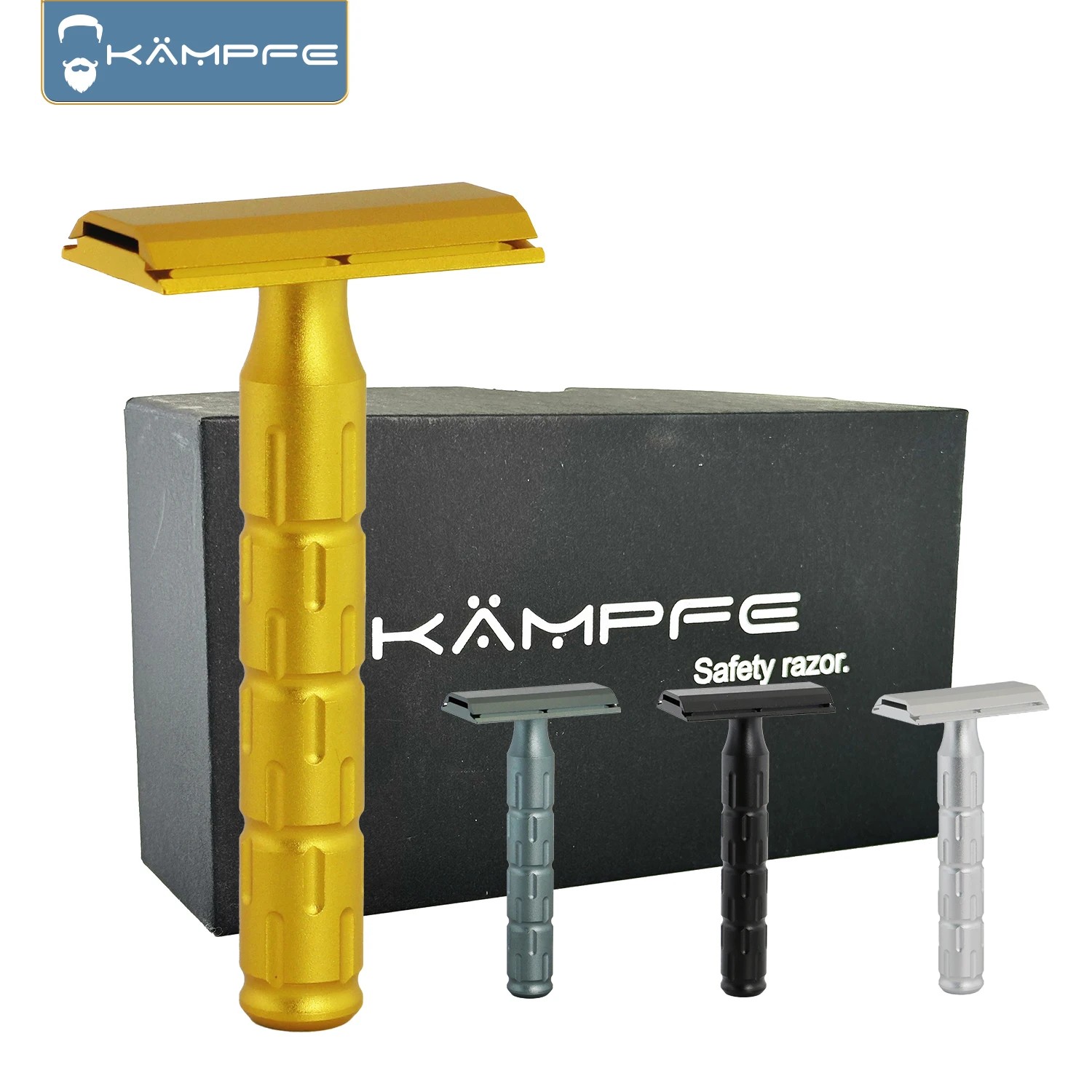 KAMPFE CNC milling high-quality AL7075 aluminum double-edged safety shaver men's exquisite gift hair salon tool
