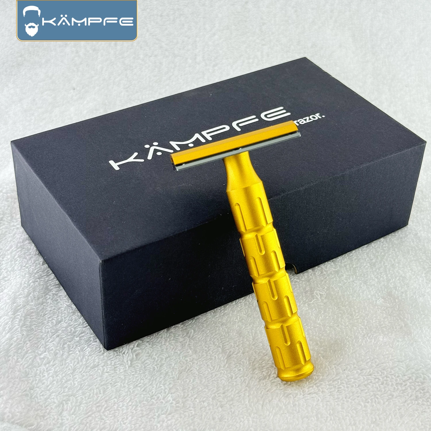 KAMPFE CNC milling high-quality AL7075 aluminum double-edged safety shaver men's exquisite gift hair salon tool