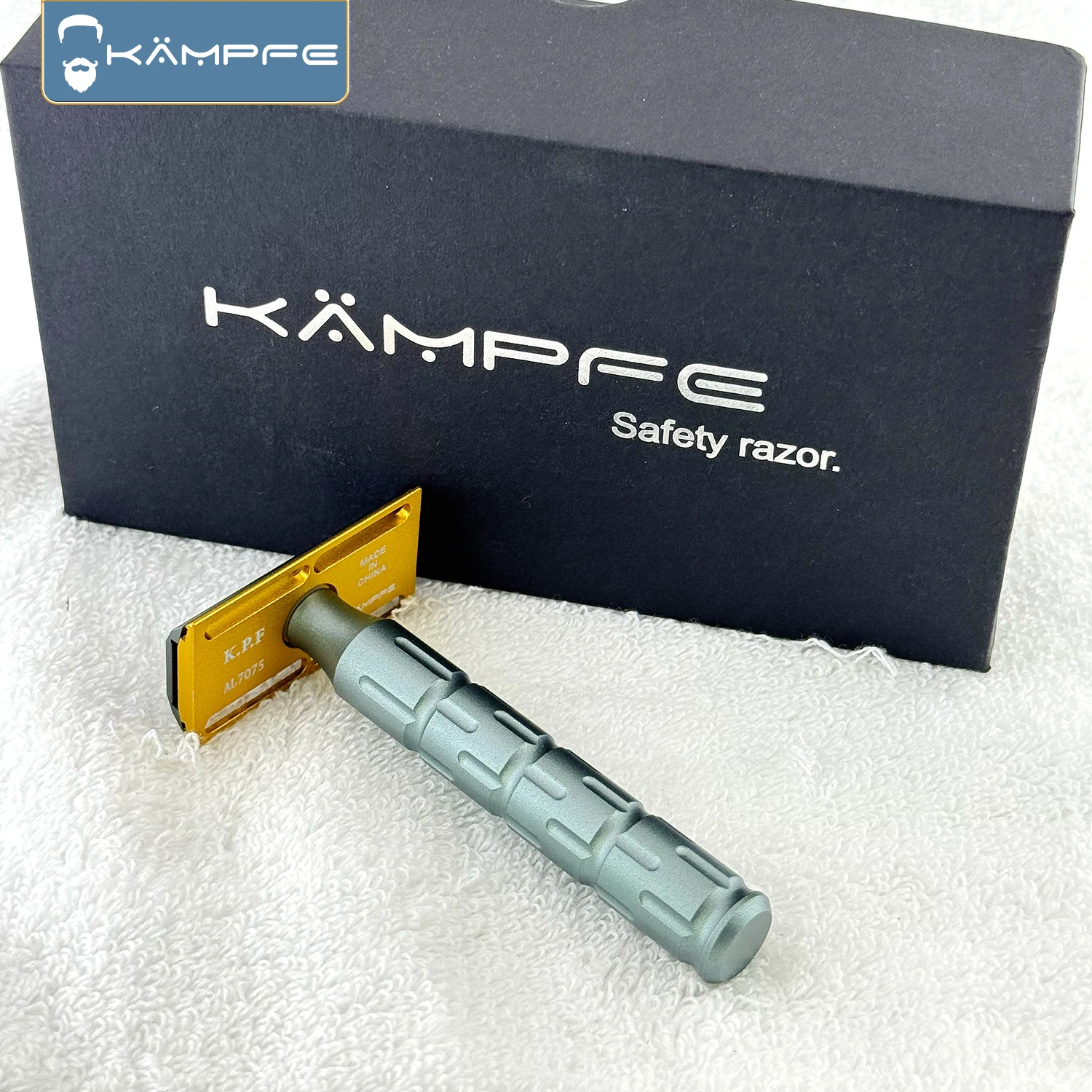 KAMPFE CNC milling high-quality AL7075 aluminum double-edged safety shaver men's exquisite gift hair salon tool