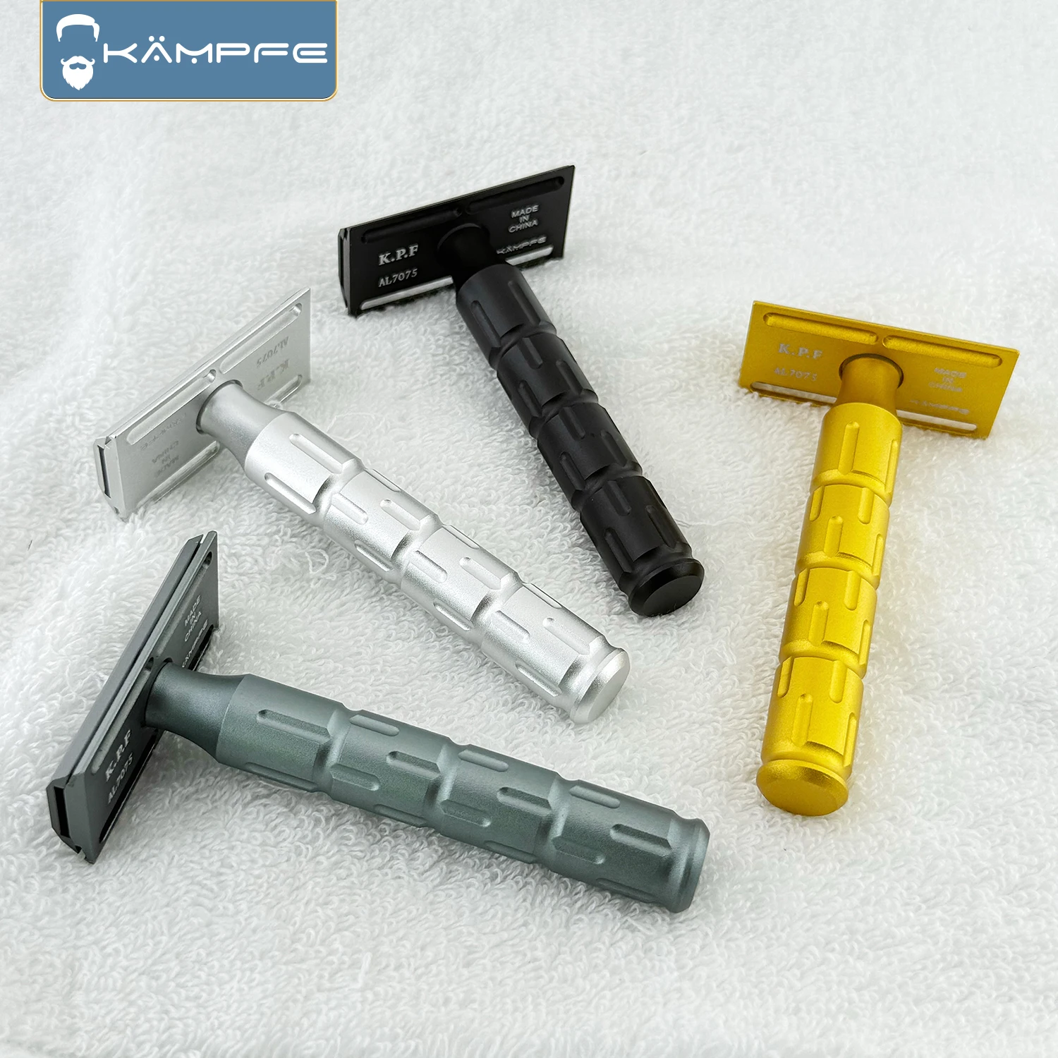 KAMPFE CNC milling high-quality AL7075 aluminum double-edged safety shaver men's exquisite gift hair salon tool