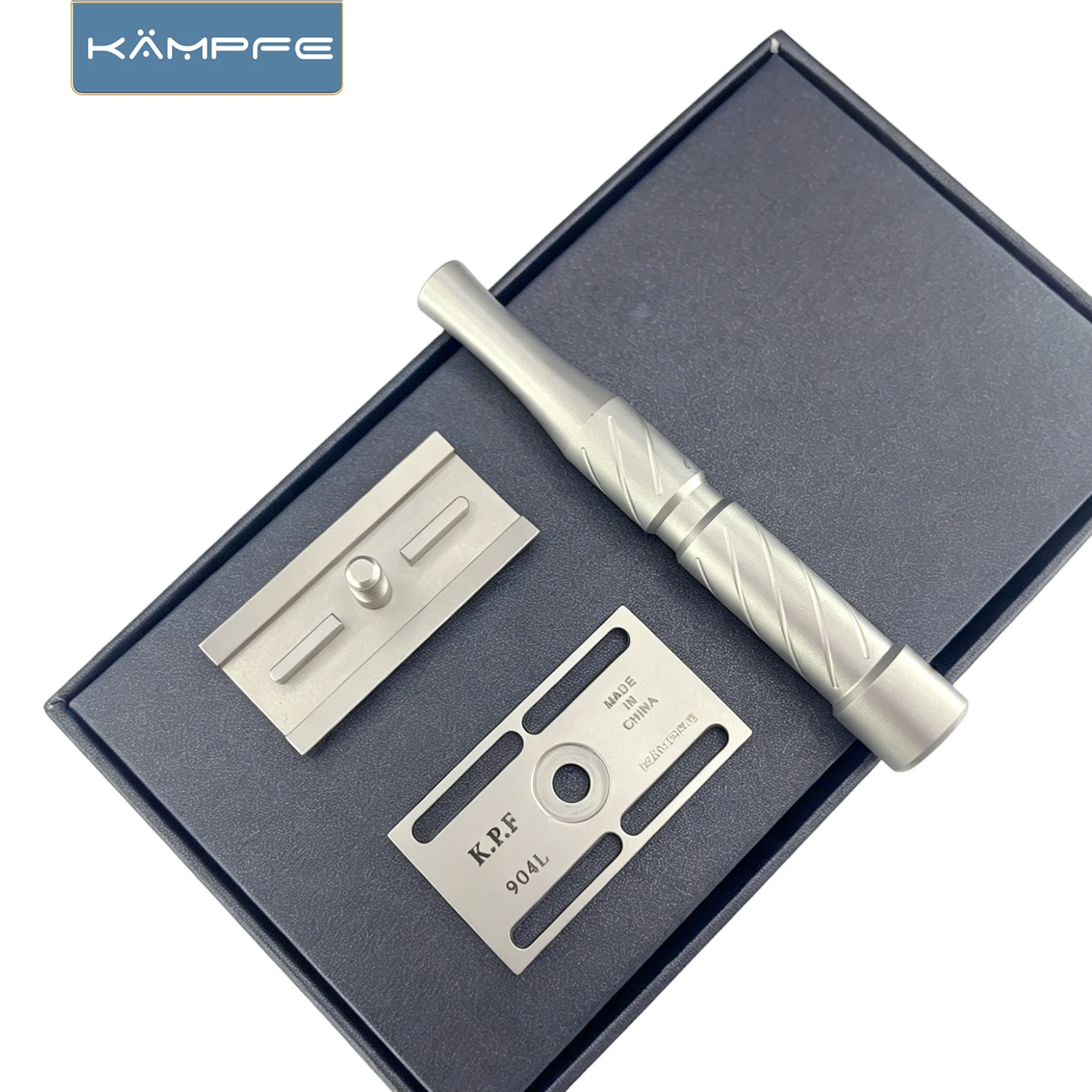 KAMPFE CNC Stainless Steel Manual Safety Razor Professional Double Edge Shaving Razor Traditional Men's Grooming Tool for man