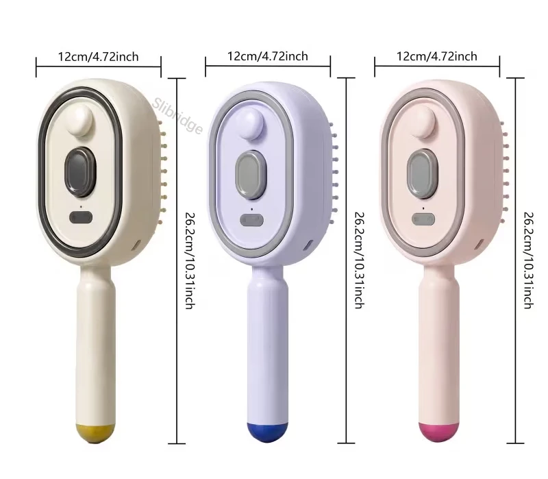 Wet Electrics Hair Brush with Water Spray Rechargeable Steam Hair Straightener for Both Long & Short Hairs anti Frizz Hair Brush