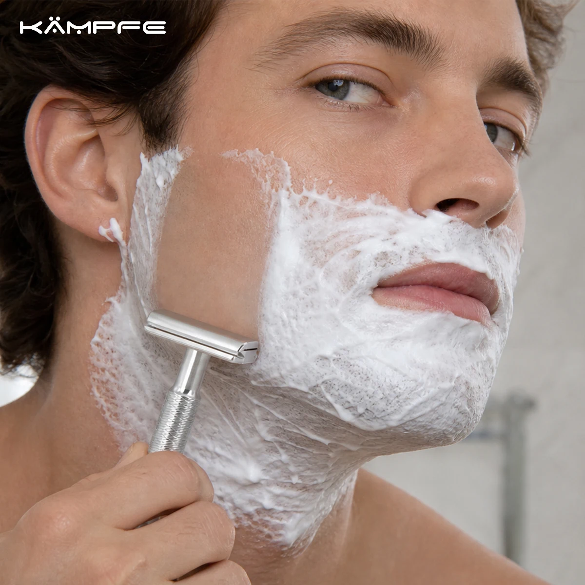 KAMPFE CNC Aluminum Alloy Safety Razor Double Edge Manual Shaving Tool Classic Closed Comb Lightweight Shaver for Men Women