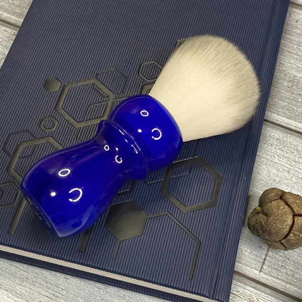Yaqi 24mm Arctic Sky Deep Blue Handle Men's Shaving Brush Beard Brush