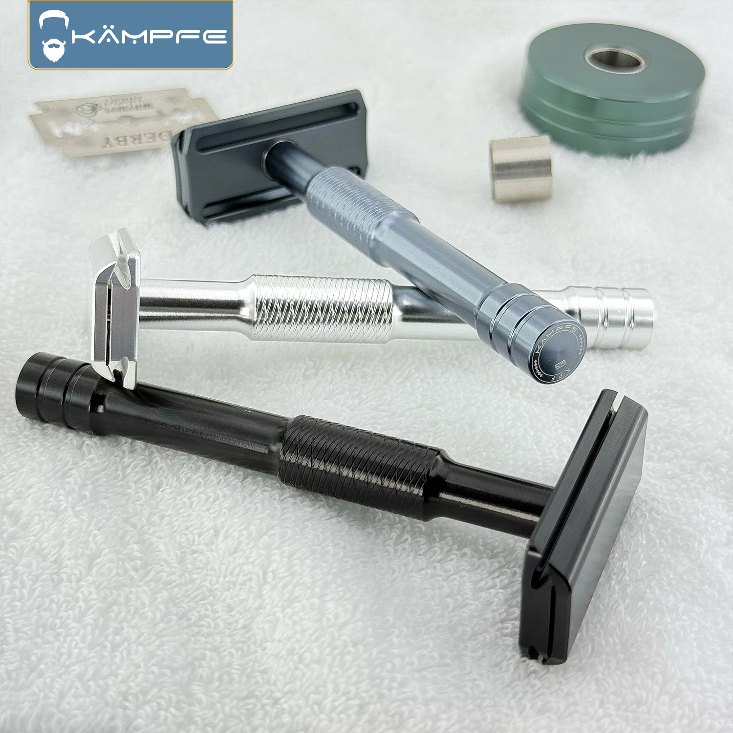 KAMPFE A99 Attack 30 ° Precision Angle CNC Engraving Aluminum Alloy Double sided Safety Shaver Men's Gift Women's Shaver