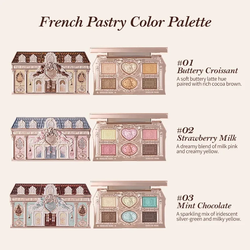 Flower Knows Makeup Swan Ballet Eyeshadow Palette Natural Nude Matte Shimmer Strawberry Cupid Glitter Pigment Eye Shadow Pallete