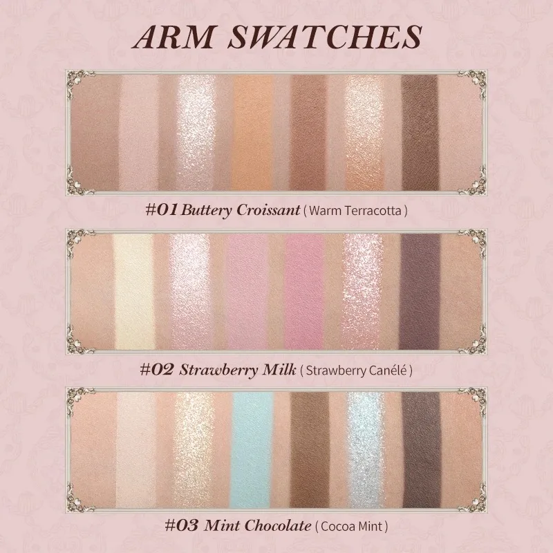 Flower Knows Makeup Swan Ballet Eyeshadow Palette Natural Nude Matte Shimmer Strawberry Cupid Glitter Pigment Eye Shadow Pallete
