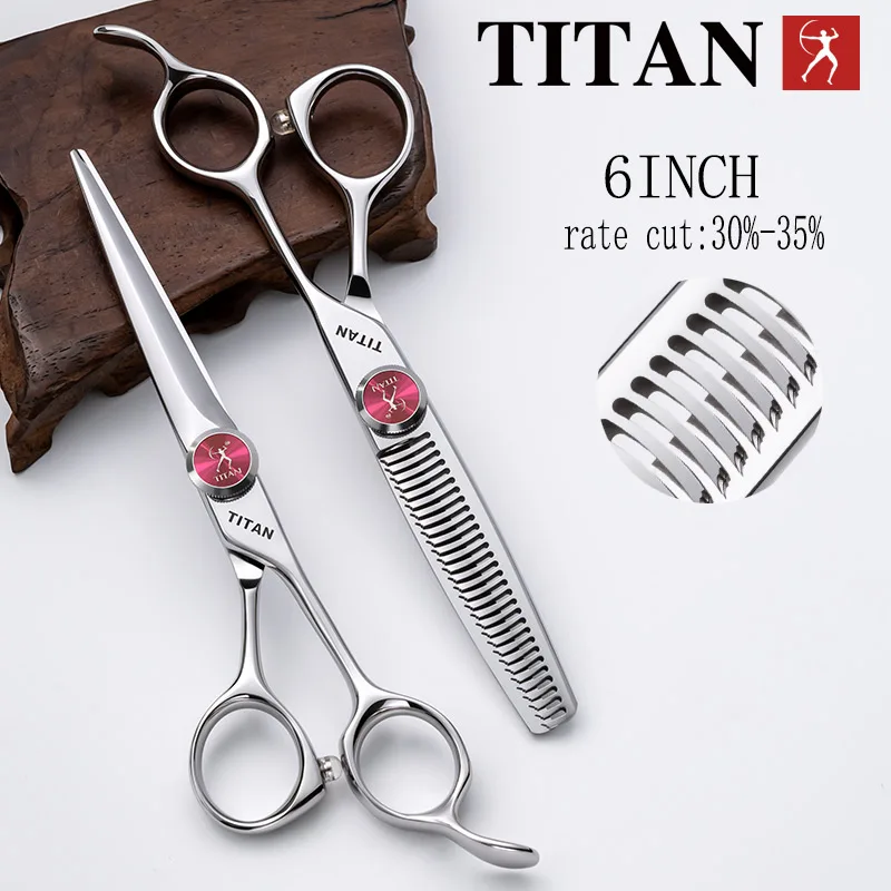 TITAN Professional Hairdressing Scissors Barber Cutting Thinning Hair Tool VG10 Steel 6.0, 6.5 Inch Salon Cut Tools