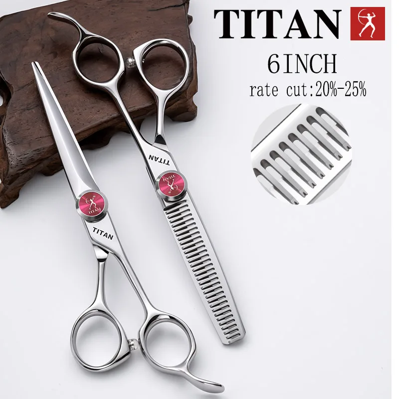 TITAN Professional Hairdressing Scissors Barber Cutting Thinning Hair Tool VG10 Steel 6.0, 6.5 Inch Salon Cut Tools