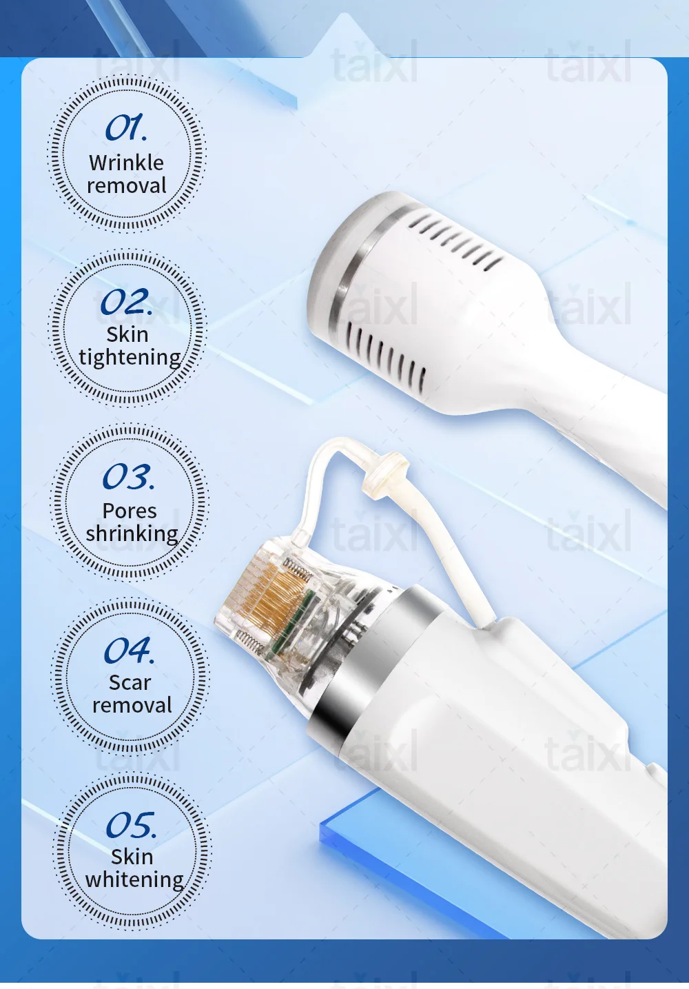 Gold Fractional RF Cartridges 64 Pins For Morpheus 8 Fractional Radiofrequency Tips For Facial Body Aesthetic Machine