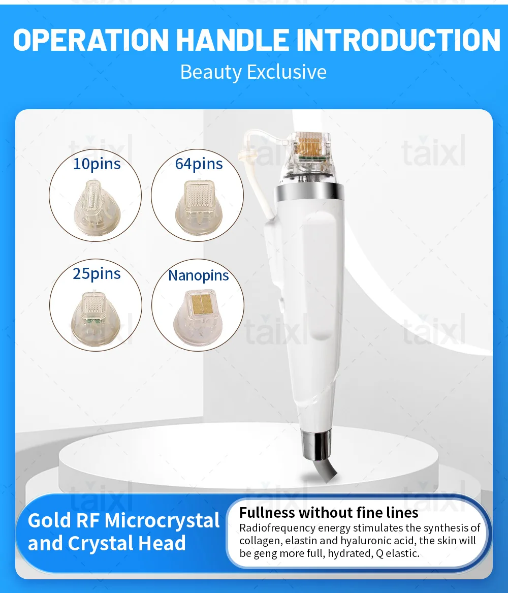 Gold Fractional RF Cartridges 64 Pins For Morpheus 8 Fractional Radiofrequency Tips For Facial Body Aesthetic Machine