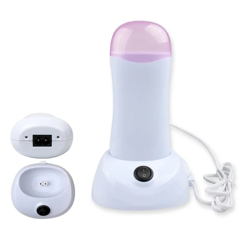 2 in 1 Depilatory Wax Heater Epilator Cartridge Wax Roller Base Roll On Waxing Supply Refillable Hair Removal Wax-melt Machine