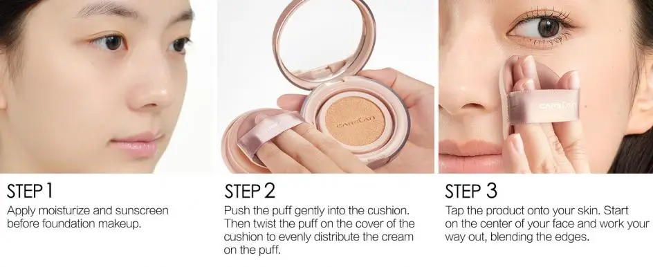 CARSLAN Moisturizing Longlasting Air Cushion Cream Face Foundation BB Cream Oil Control Concealer Face Base Makeup