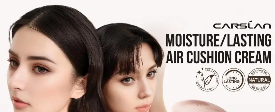 CARSLAN Moisturizing Longlasting Air Cushion Cream Face Foundation BB Cream Oil Control Concealer Face Base Makeup