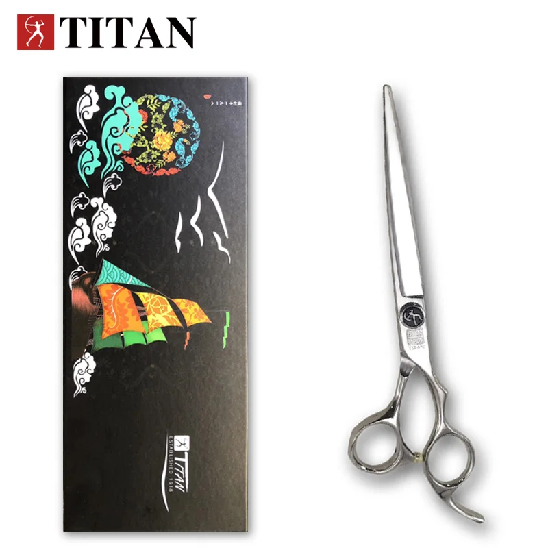 Titan High Quality SUS440C Japan Steel Cut Thinning 7 Inch, 8 Inch Barber Tools Shears Pet Dog Cat Grooming Scissors