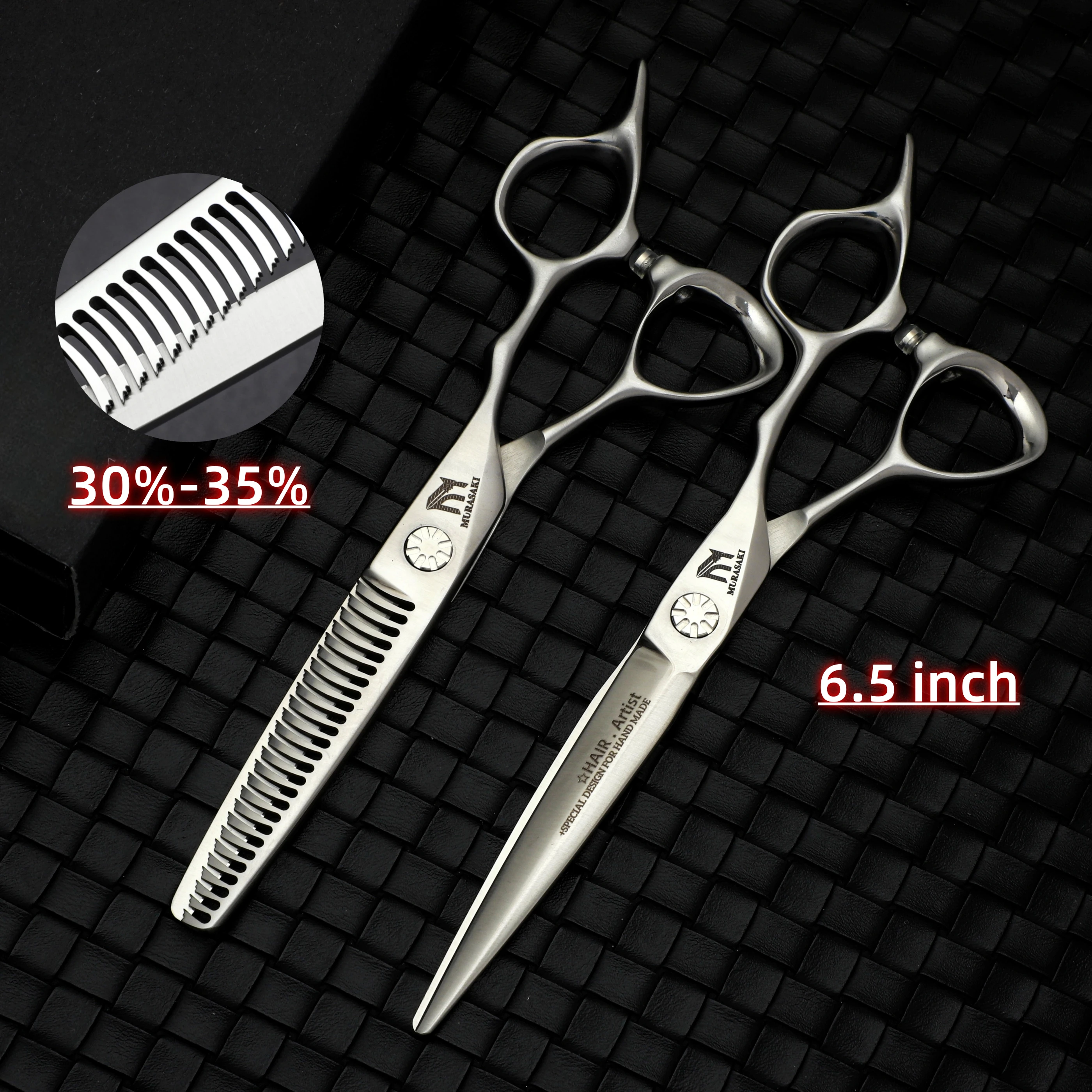 Professional VG10 Steel Barber Scissors, 5.75 Inch Willow Leaf Single-Sided Sharp Blade, Specialized for Regulating Hair Volume