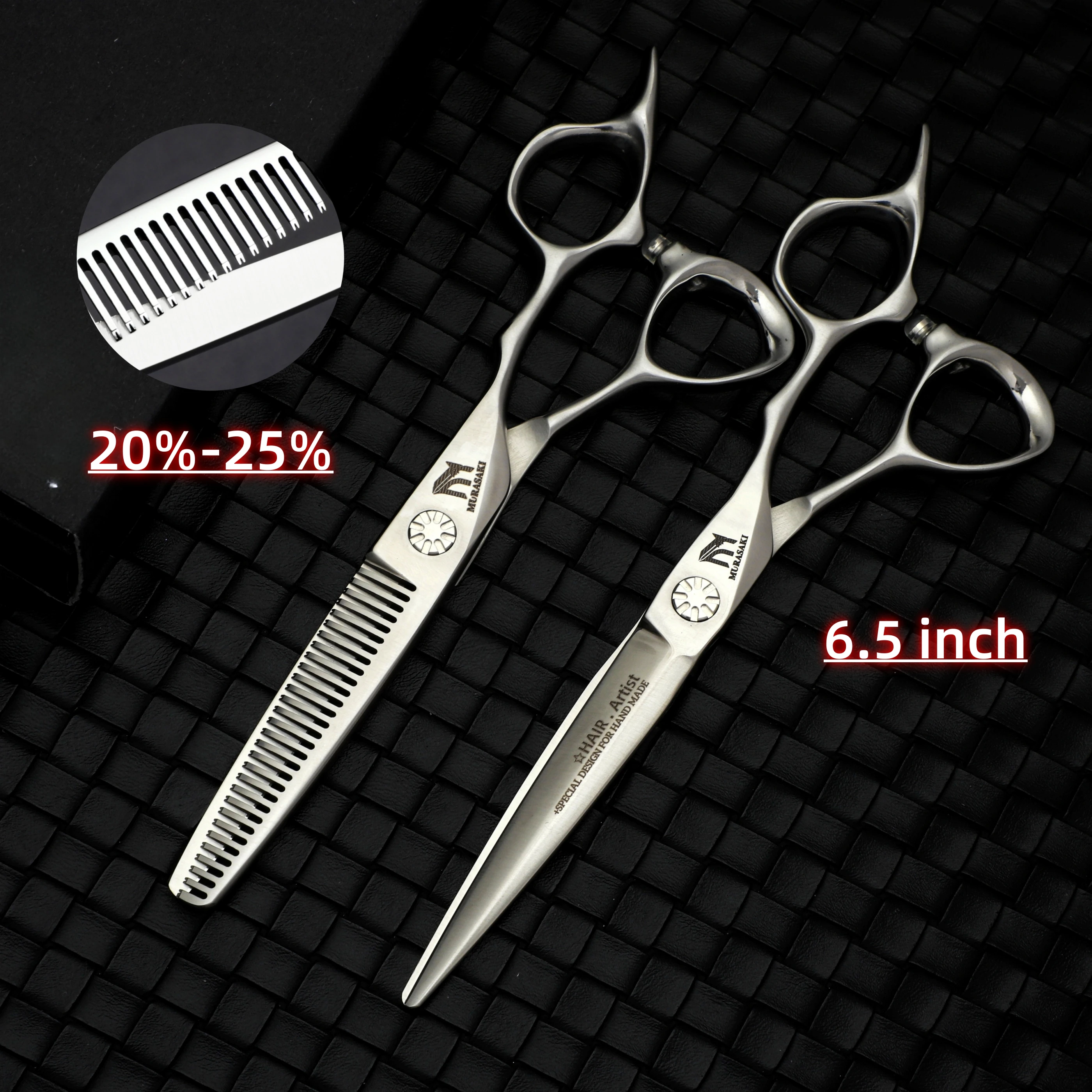 Professional VG10 Steel Barber Scissors, 5.75 Inch Willow Leaf Single-Sided Sharp Blade, Specialized for Regulating Hair Volume