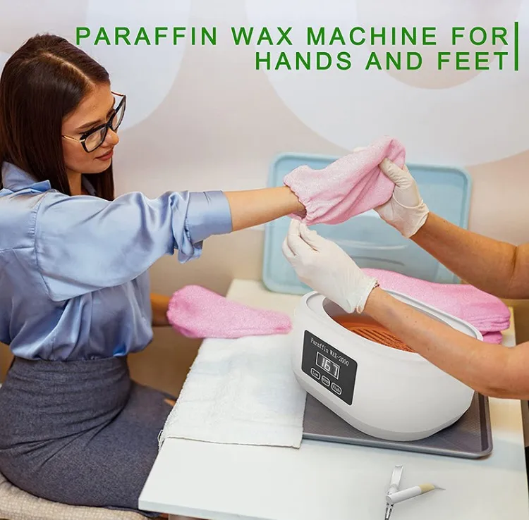 Hands and Feet Mask Warmer Paraffin Wax Bath Heater Machine Moisturizing Hydrating Kit Hand Waxing Spa Smooth and Soft Skin Care