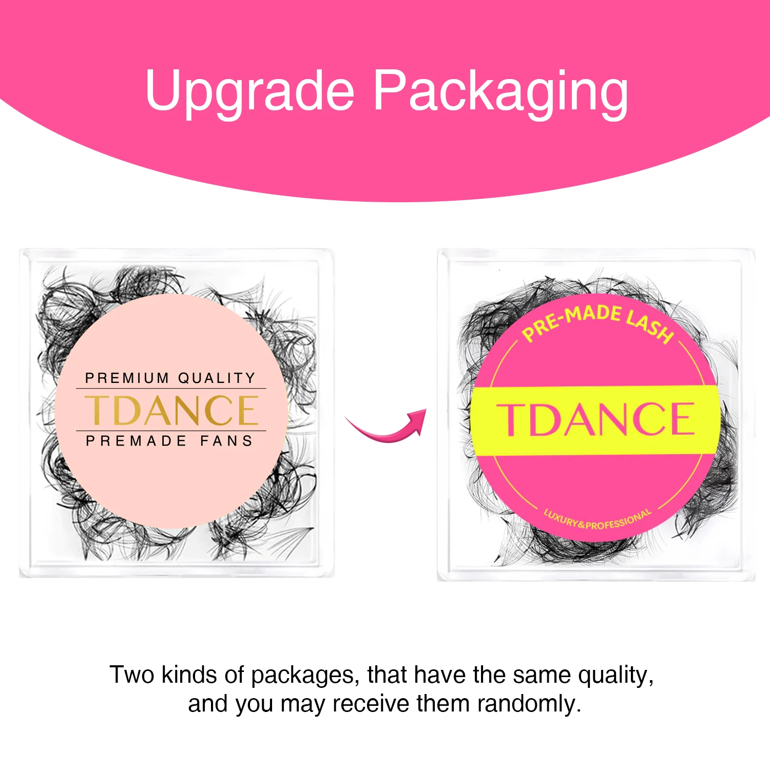 TDANCE 2500Fans Pointy Base Loose Fans 5Pcs/Lot Professional Medium Stem Sharp Thin Pro-made Volume Fans Eyelash Extensions