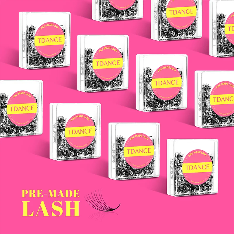 TDANCE 2500Fans Pointy Base Loose Fans 5Pcs/Lot Professional Medium Stem Sharp Thin Pro-made Volume Fans Eyelash Extensions