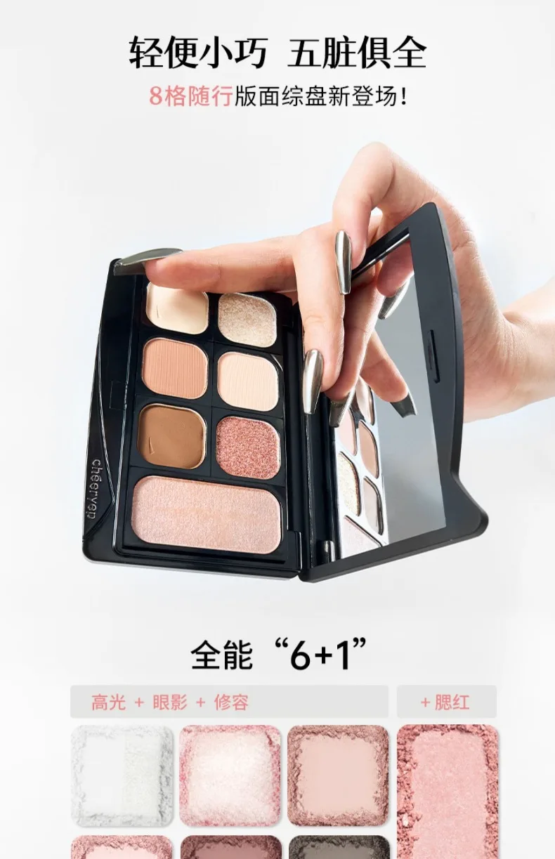 Cheeryep Facial Palette Makeup Eye Highlighter Beauty Powder Blusher Matte Shimmer For Women
