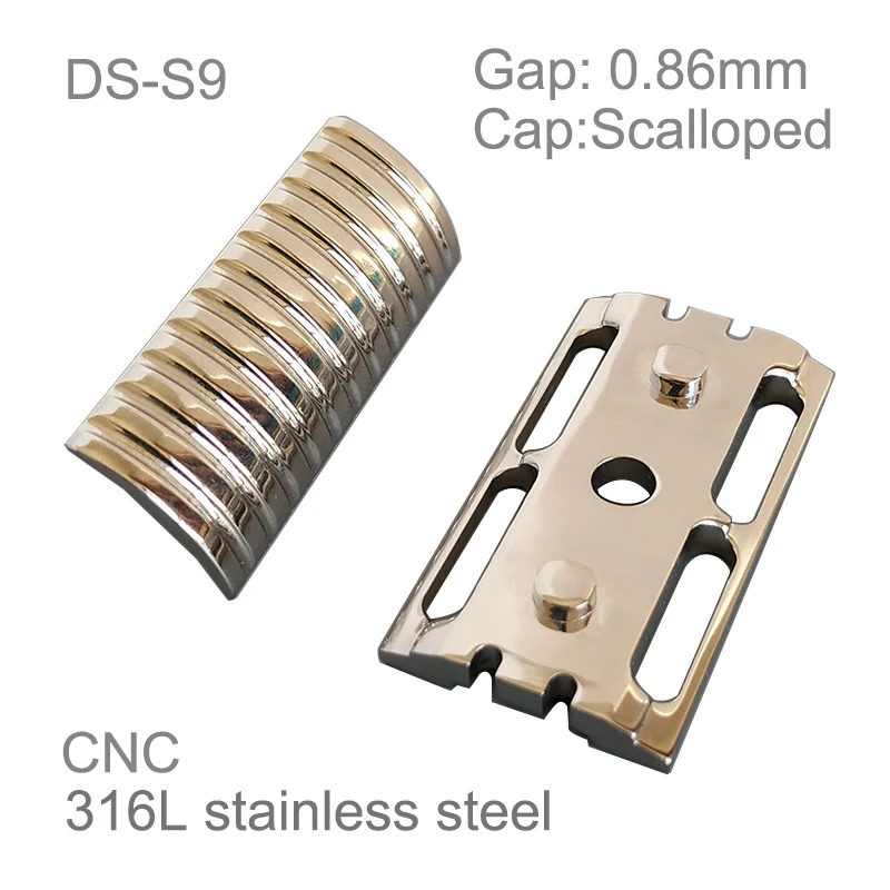 Dscosmetic S9 CNC Stainless Steel Double Edge Safety Razor Head