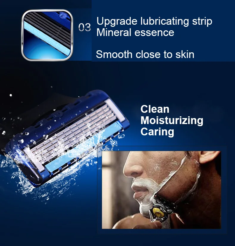 Gillette Fusion 5 Proglide Shaver Manual Safety Razor FlexBall Handle 5-layer Blade Refills for Men's Face Beard Shaving