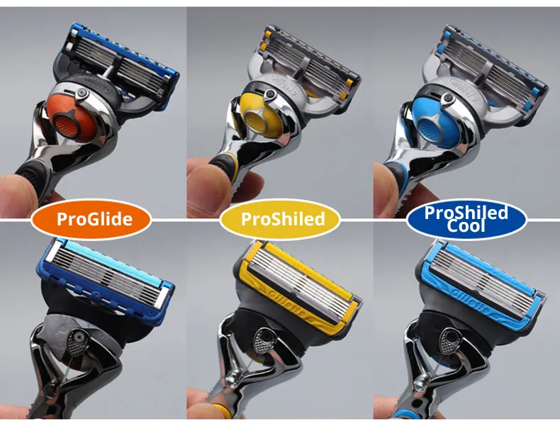 Gillette Fusion 5 Proglide Shaver Manual Safety Razor FlexBall Handle 5-layer Blade Refills for Men's Face Beard Shaving