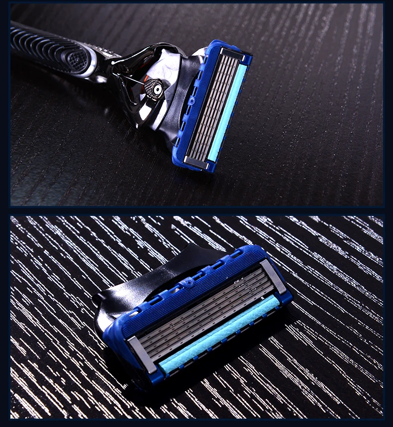 Gillette Fusion 5 Proglide Shaver Manual Safety Razor FlexBall Handle 5-layer Blade Refills for Men's Face Beard Shaving