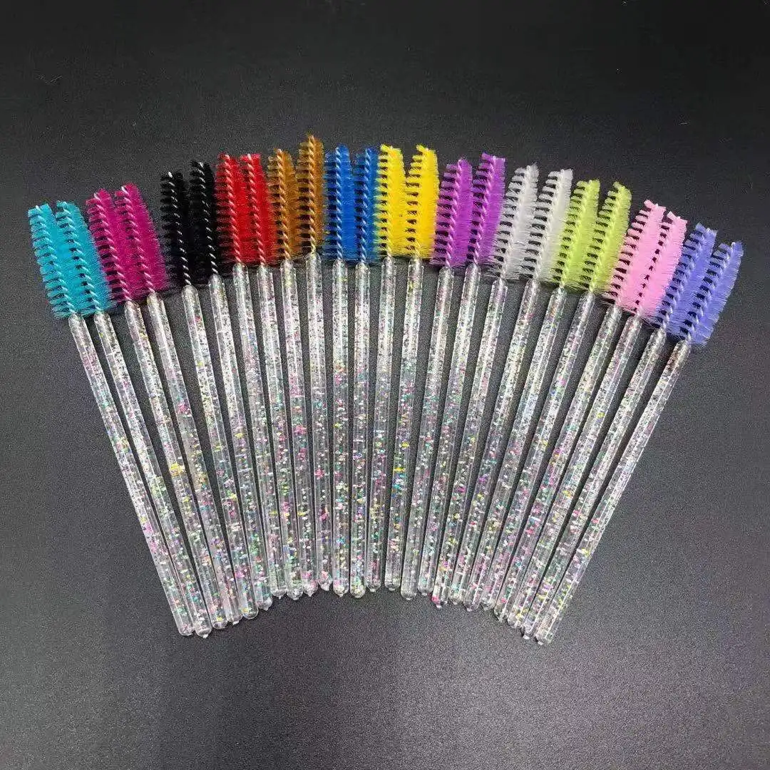 1000pcs Crystal Cleaning Brush Lash Wands Spoolie Eyelash Extension Mascara Brush