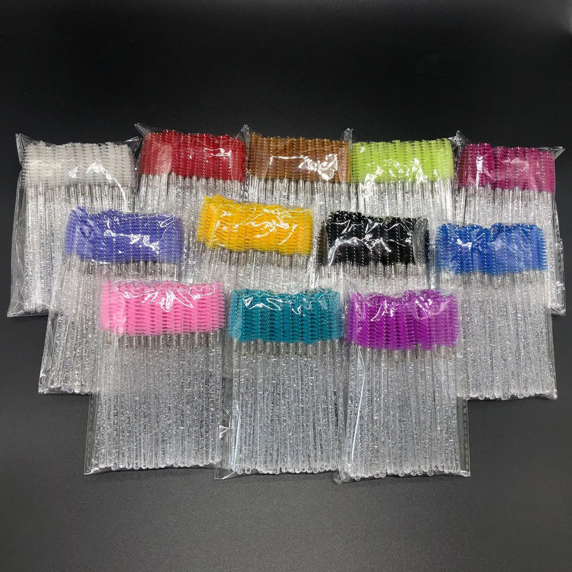 1000pcs Crystal Cleaning Brush Lash Wands Spoolie Eyelash Extension Mascara Brush