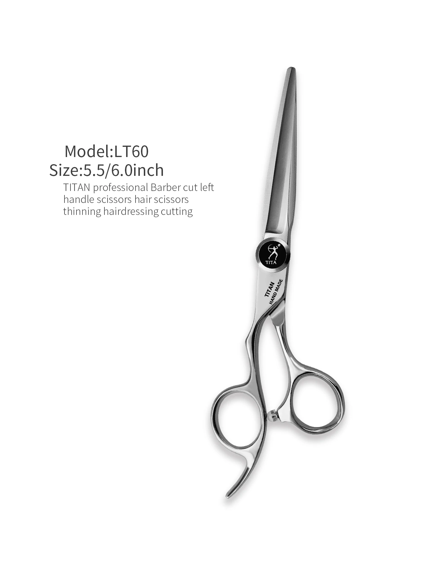 Titan Professional 6.0-Inch Left-Handed Cutting Scissors Shears Barber Scissors Hairdressing Scissors