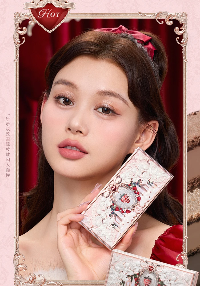 Flower Knows Strawberry Cupid Collection Facial Complexion Palette Blush Eyeshadow Highlighter Flower Know Face Bronzer Palette