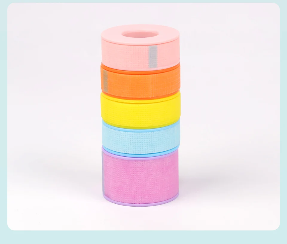 NEW 20Rolls Non-Woven Silicone Gel Tape Sensitive Skin Multi Use Breathable Microporous Color Gel Tape Eye Pad Makeup Patches