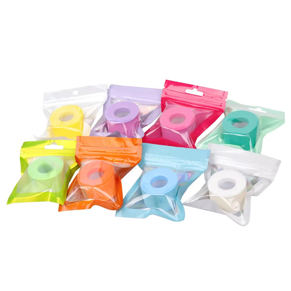 NEW 20Rolls Non-Woven Silicone Gel Tape Sensitive Skin Multi Use Breathable Microporous Color Gel Tape Eye Pad Makeup Patches