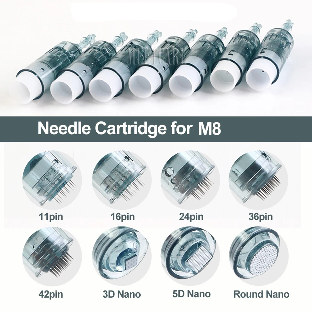 50/100pcs M8 Bayonet Cartridge Needle for M8 Dr Pen Microneedling Needles 11pin 16pin 36pin 42pin 3D 5D Replacement Tips
