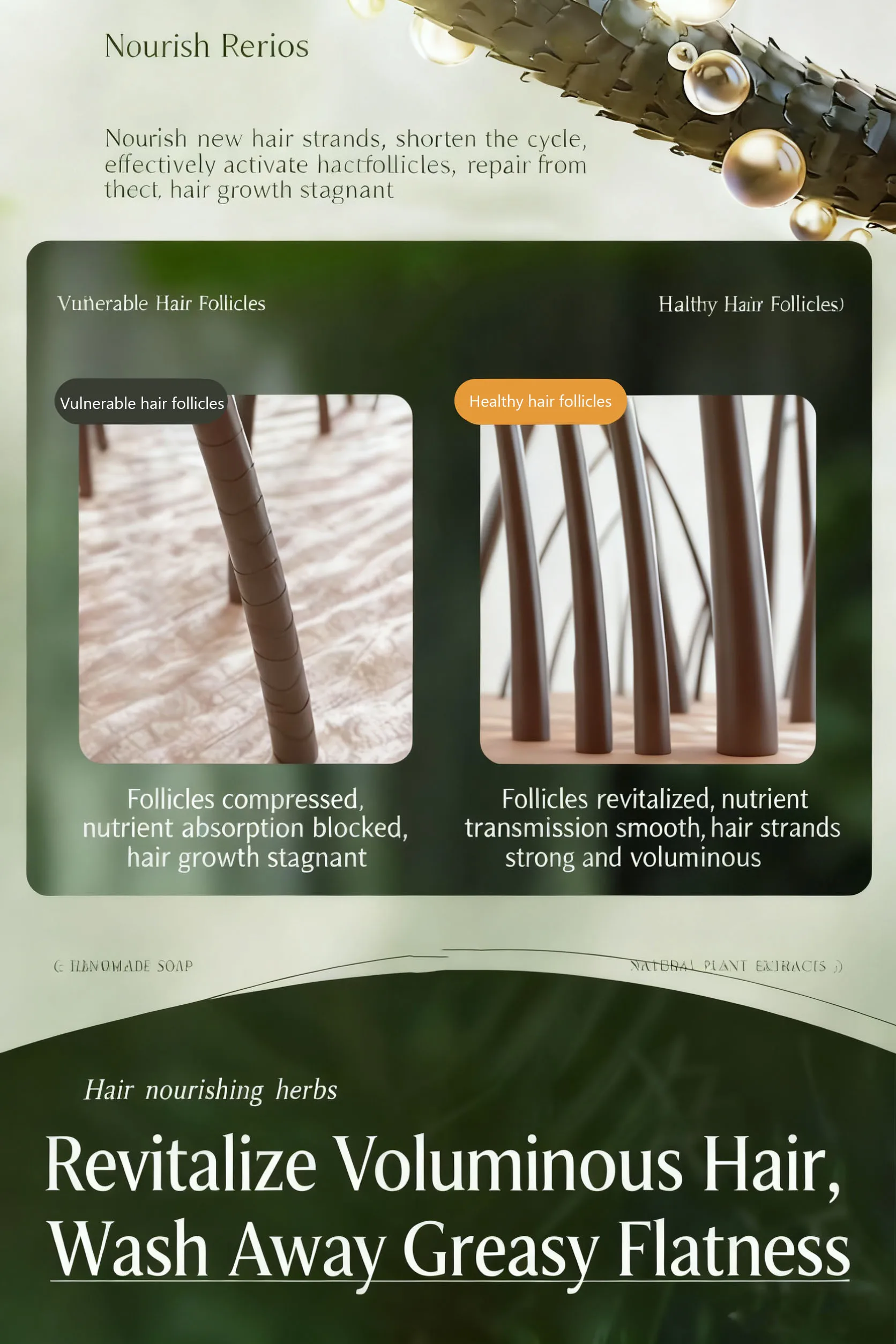 Original Seven Green Hair Product Platycladus Orientalis Leaves Usman Grass CACUMEN BIOTAE ISATIS INDICOTICA SHAMPOO Soap BAR