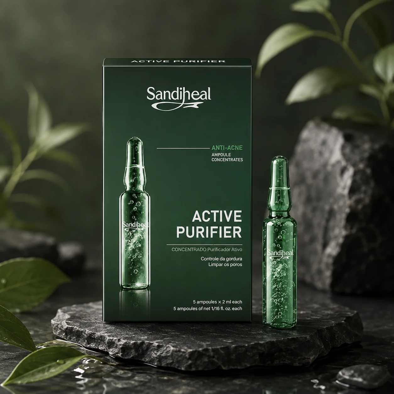 SandiHeal Glow Ampoules Concentrate Original Korean Skin Care Collagen Hydration Smoothing Lift Facial Care Repair Beauty Serum