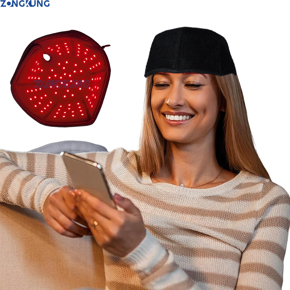 100 Pcs LEDs 660nm&850nm Red and Infrared Therapy Light Cap for Hair Regrowth