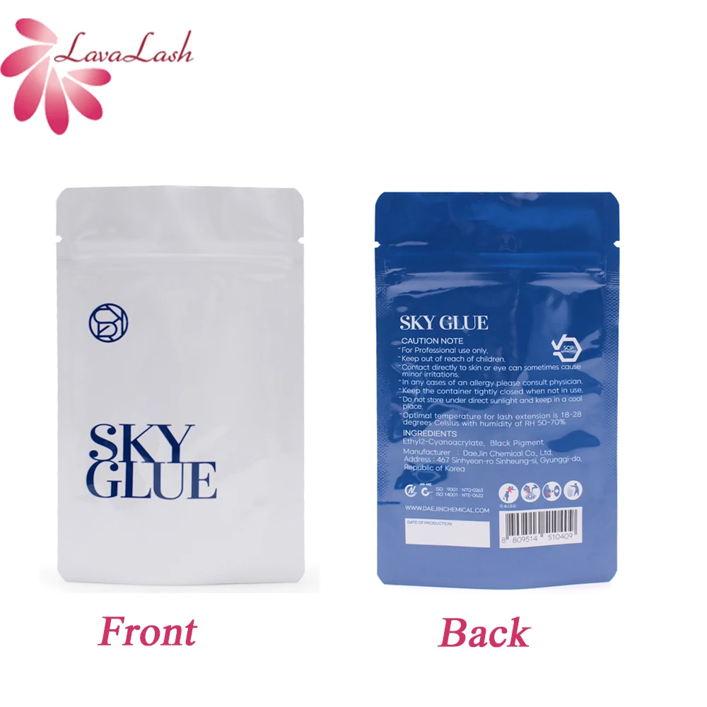 10 Bottles/Lot Original Korea Eyelash Extensions Sky Glue with Red Cap 1-2 Seconds Dry Time 6-7 Weeks Fastest and Strongest Glue