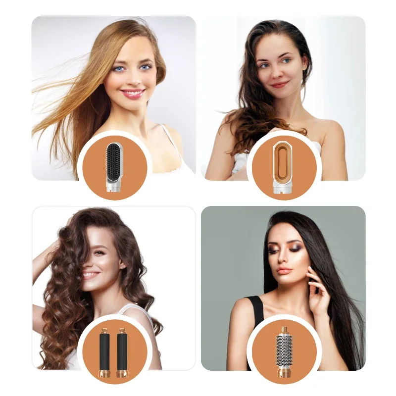 5 in 1 Hair Dryer Brush Hot Comb Set Professional Curling Iron Hair Straightener Styling Tool For Professional Hair Dryer