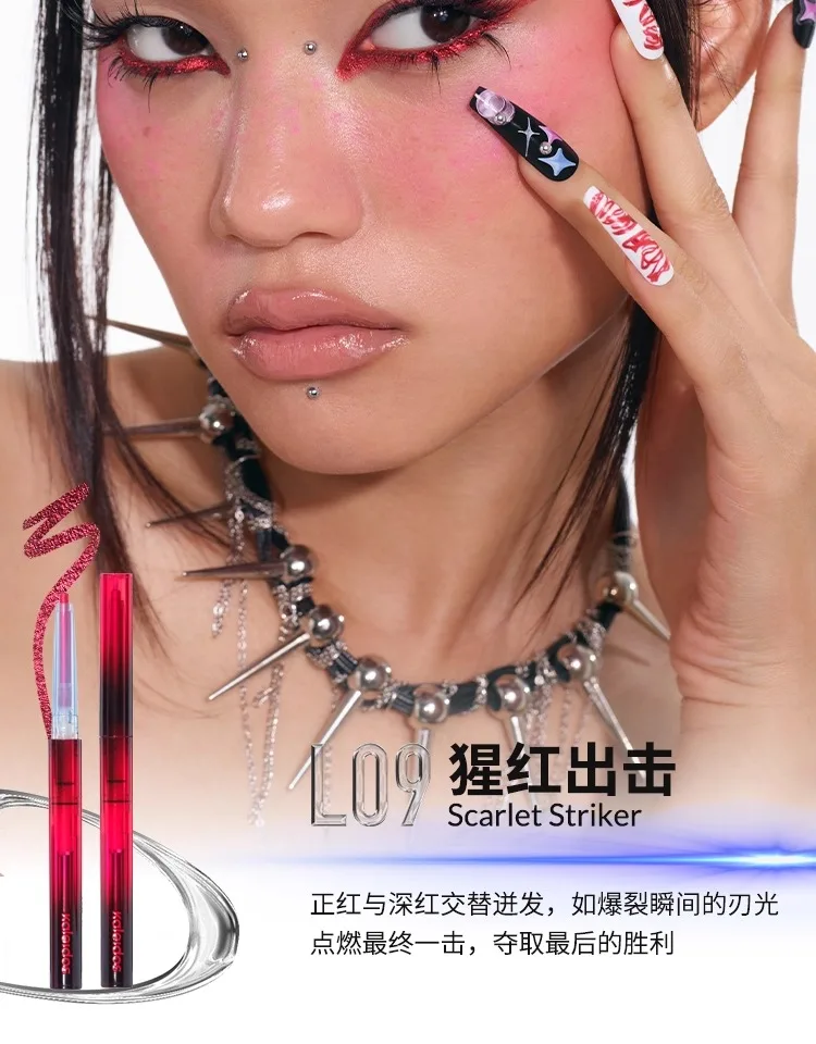 Kaleidos Automatic Gel Pencil Waterproof Eyeliner Chameleon Colour Long Wear Glitter Metallic Waterproof Eye Liner Pen Makeup