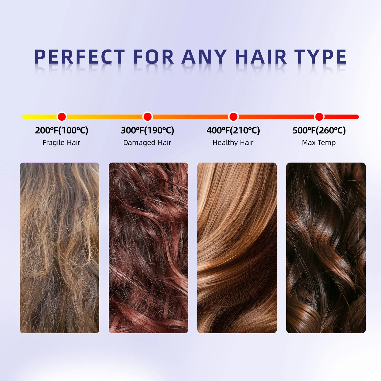2 In 1 Hair Straightener and Curler High Temperature 500℉ / 260°C Smooth Frizz Flat Iron Dual Voltage For Salon Travel
