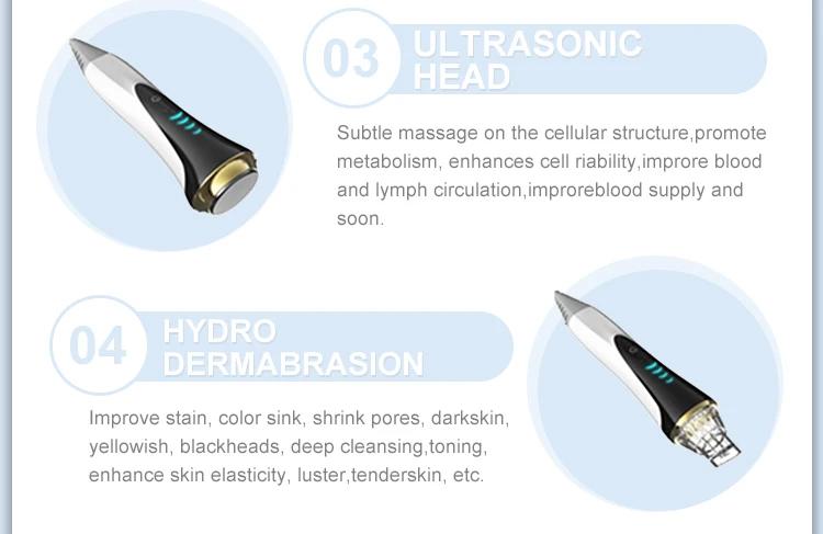 New Water Dermabrasion Oxygen Ice Blue Smart Jet Aqua Peel Small Bubble Skin Cleansing Device Facial Machine