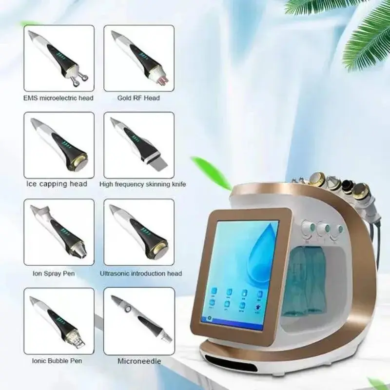 New Water Dermabrasion Oxygen Ice Blue Smart Jet Aqua Peel Small Bubble Skin Cleansing Device Facial Machine