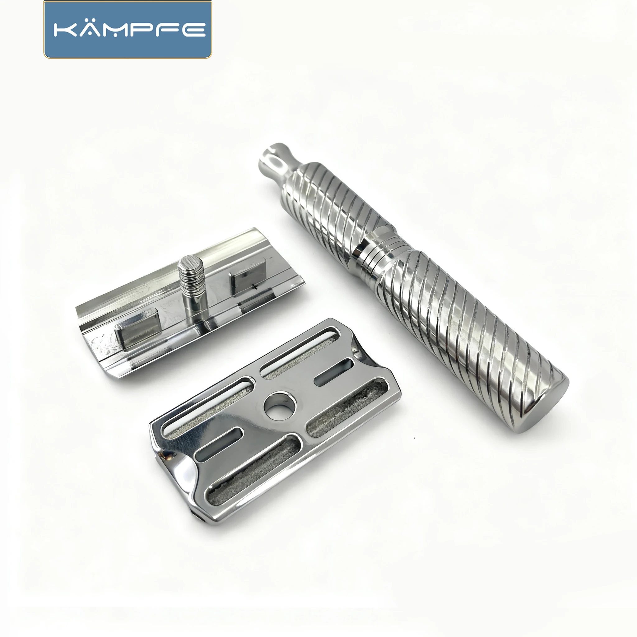 KAMPFE CNC Vintage Manual Stainless Steel Safety Style shaver Double Edged Durable Razor Men's Grooming Kit