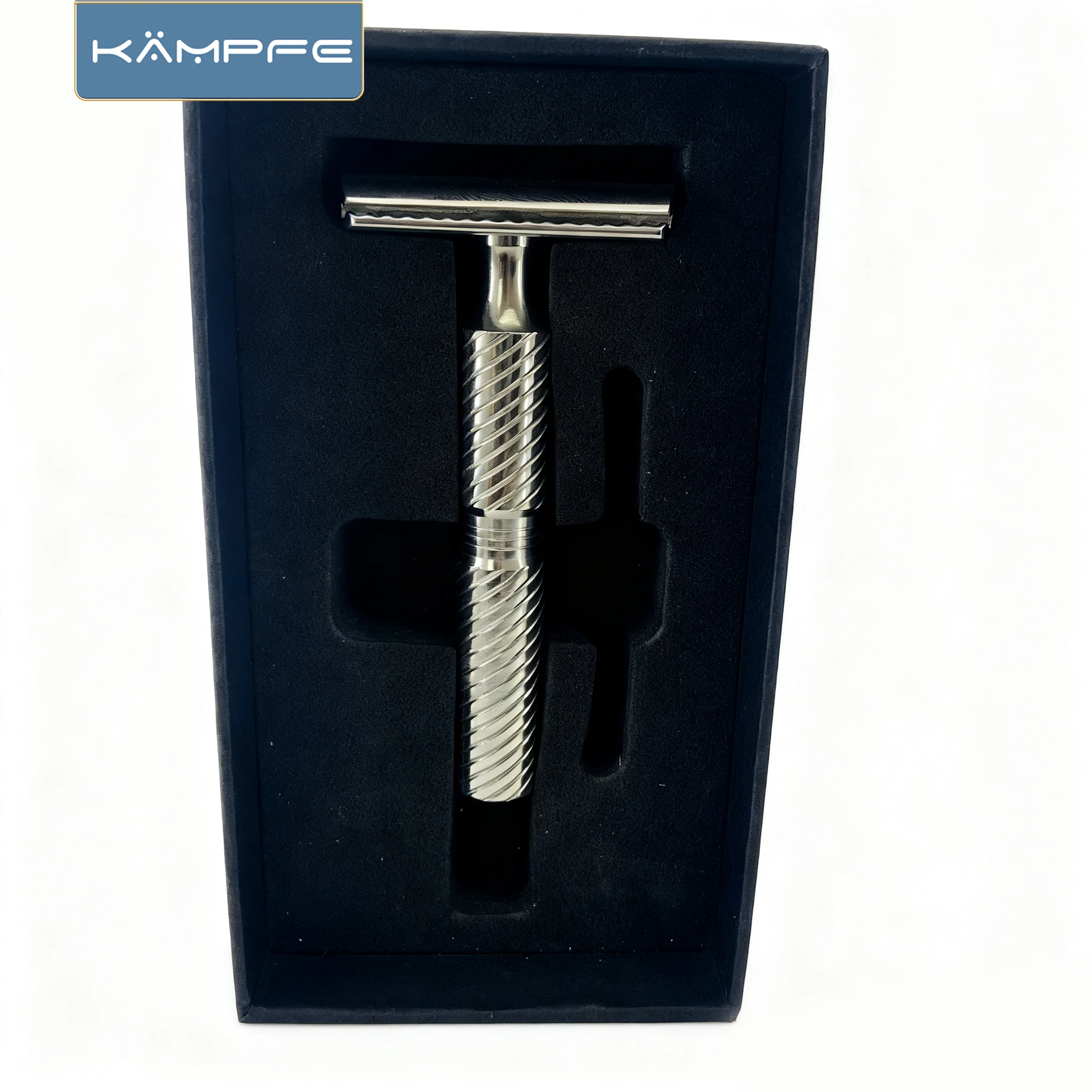 KAMPFE CNC Vintage Manual Stainless Steel Safety Style shaver Double Edged Durable Razor Men's Grooming Kit