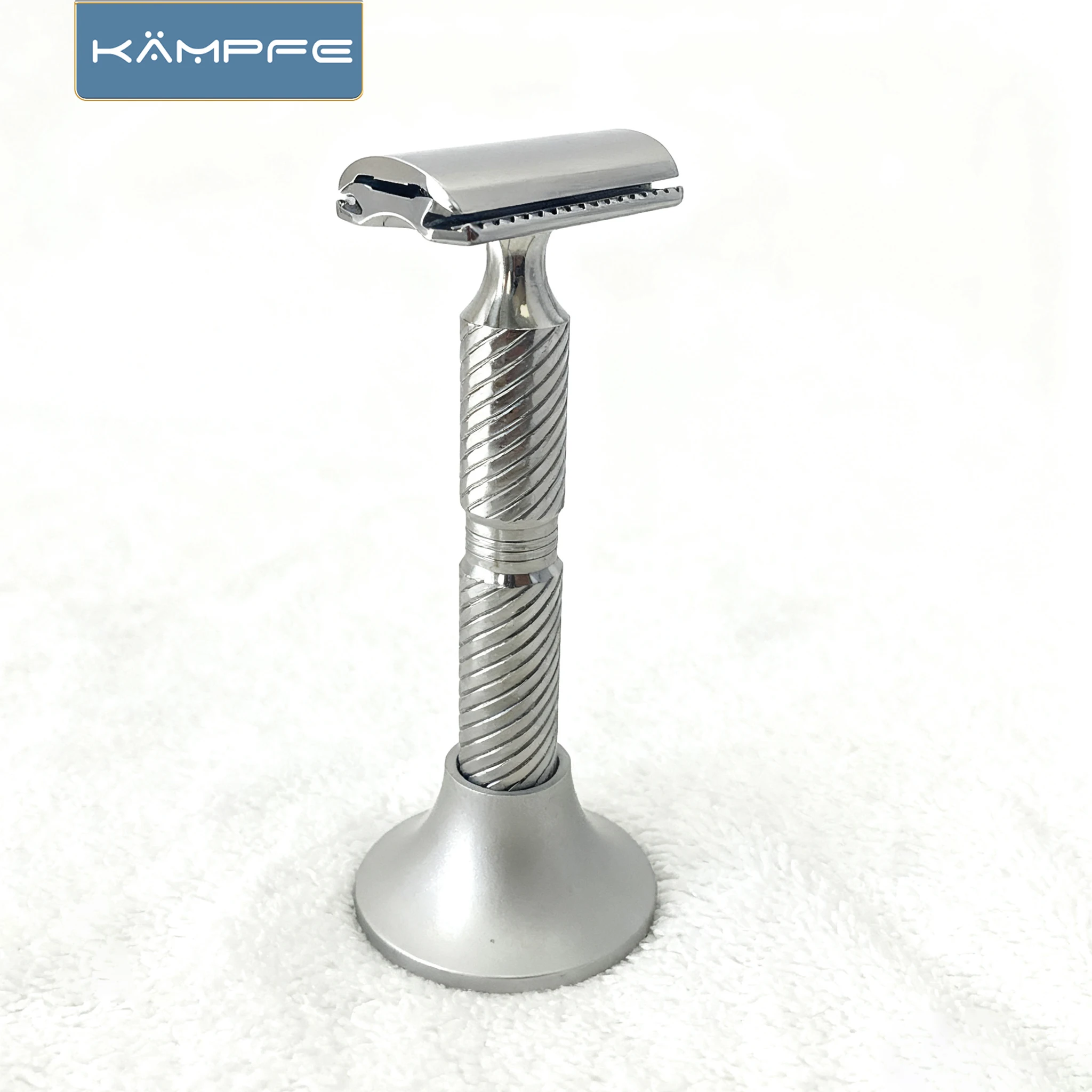 KAMPFE CNC Vintage Manual Stainless Steel Safety Style shaver Double Edged Durable Razor Men's Grooming Kit