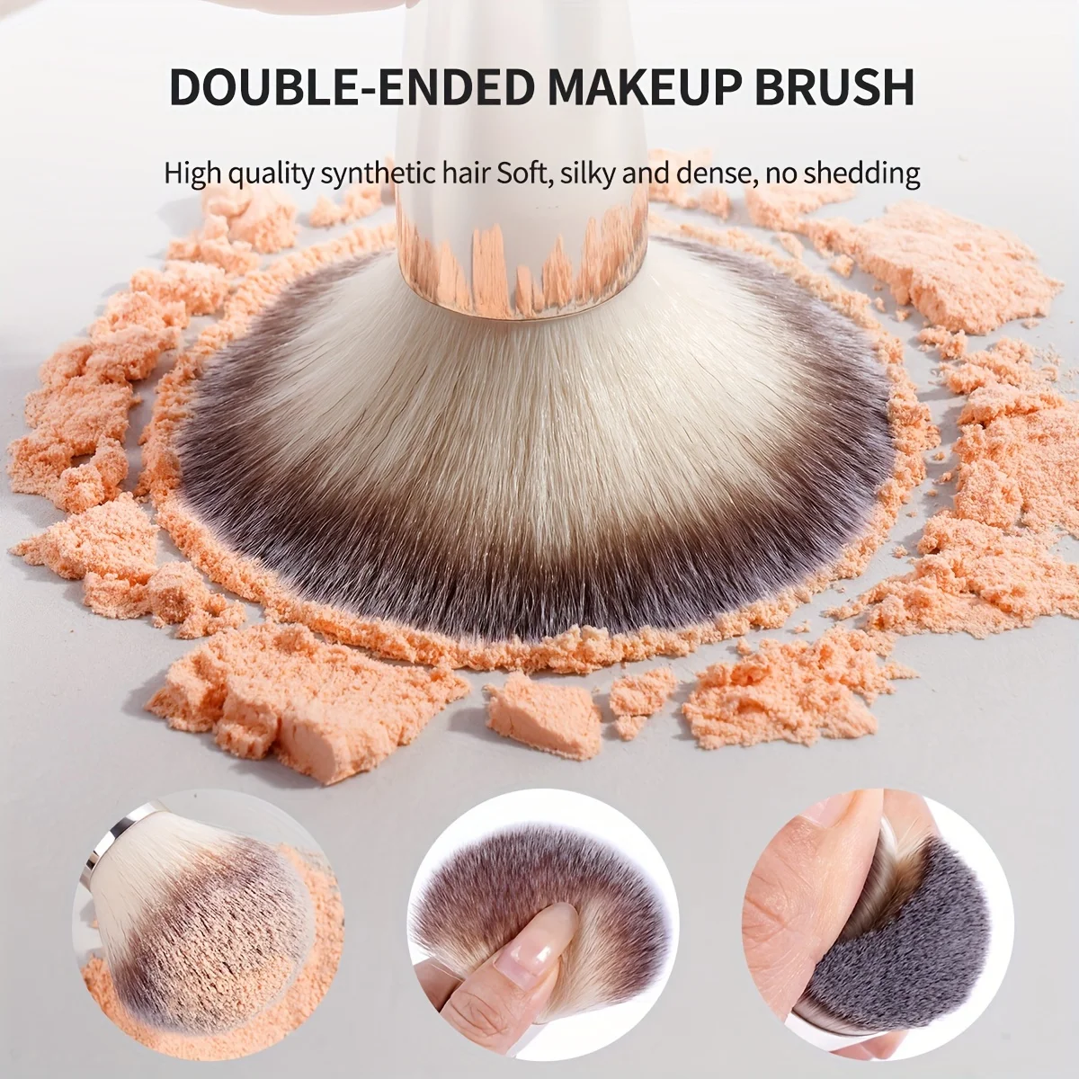 20-Piece Professional Makeup Brushes Set, Metal Handle Wand With Velvet Pouch, Soft Foundation, Eyeshadow, Eyebrow, Blending, Hi