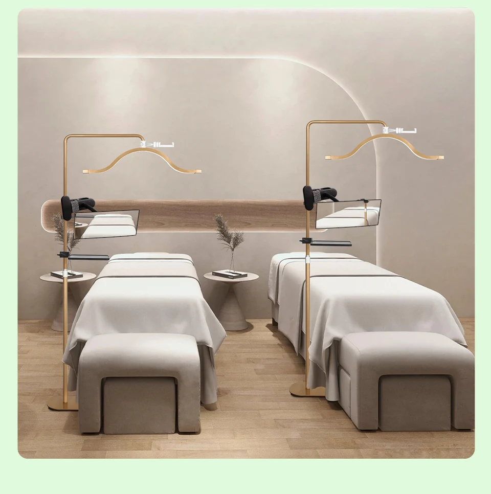 Flexible Clip-on Mirror for Salon Grafting Eyelash Extension 360°Rotatable Mirror Portable Desk Office Mirror Personal Safety